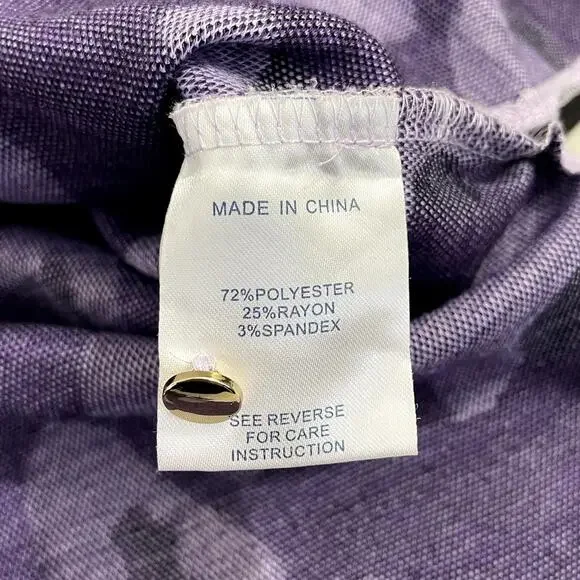 Tyler Boe Leopard Print Knit Top Bell Sleeves Purple Sz XS Preppy Modern Chic - Picture 10 of 10